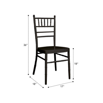 Chiavari Metal Ladder Back Dining Chair #color_black