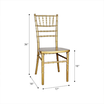 Chiavari Metal Ladder Back Dining Chair #color_gold