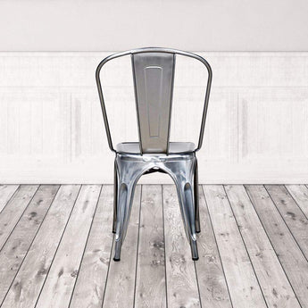 Marais A Dining Chair with Metal Seat #color_Polish Raw