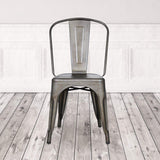 Marais A Dining Chair with Metal Seat #color_Rust