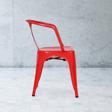 Marais A Arm Chair with Metal Seat #color_Red