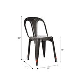Marais Dining Chair #color_Gunmetal
