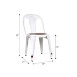 Marais Dining Chair #color_White/Ash Brown