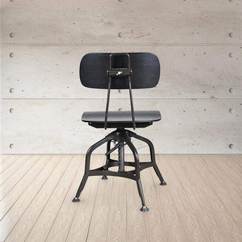Toledo Adjustable Height Swivel Dining Chair #color_Black/Black