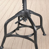 Toledo Swivel Adjustable Height Dining Stool #color_Black/Gunmetal